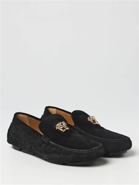 mocassino uomo versace|versace men's suede slippers.